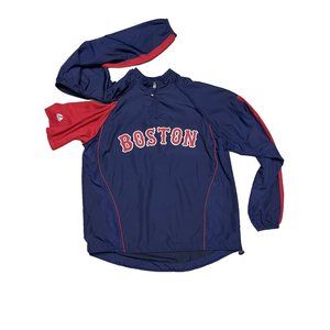 Boston Red Sox MLB Majestic Cool Base Pullover REMOVABLE Sleeves 1/4 Zip Medium
